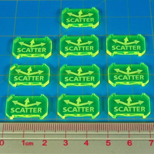 LITKO Fluorescent Green Scatter Defense Tokens Compatible with Star Wars Armada (10)